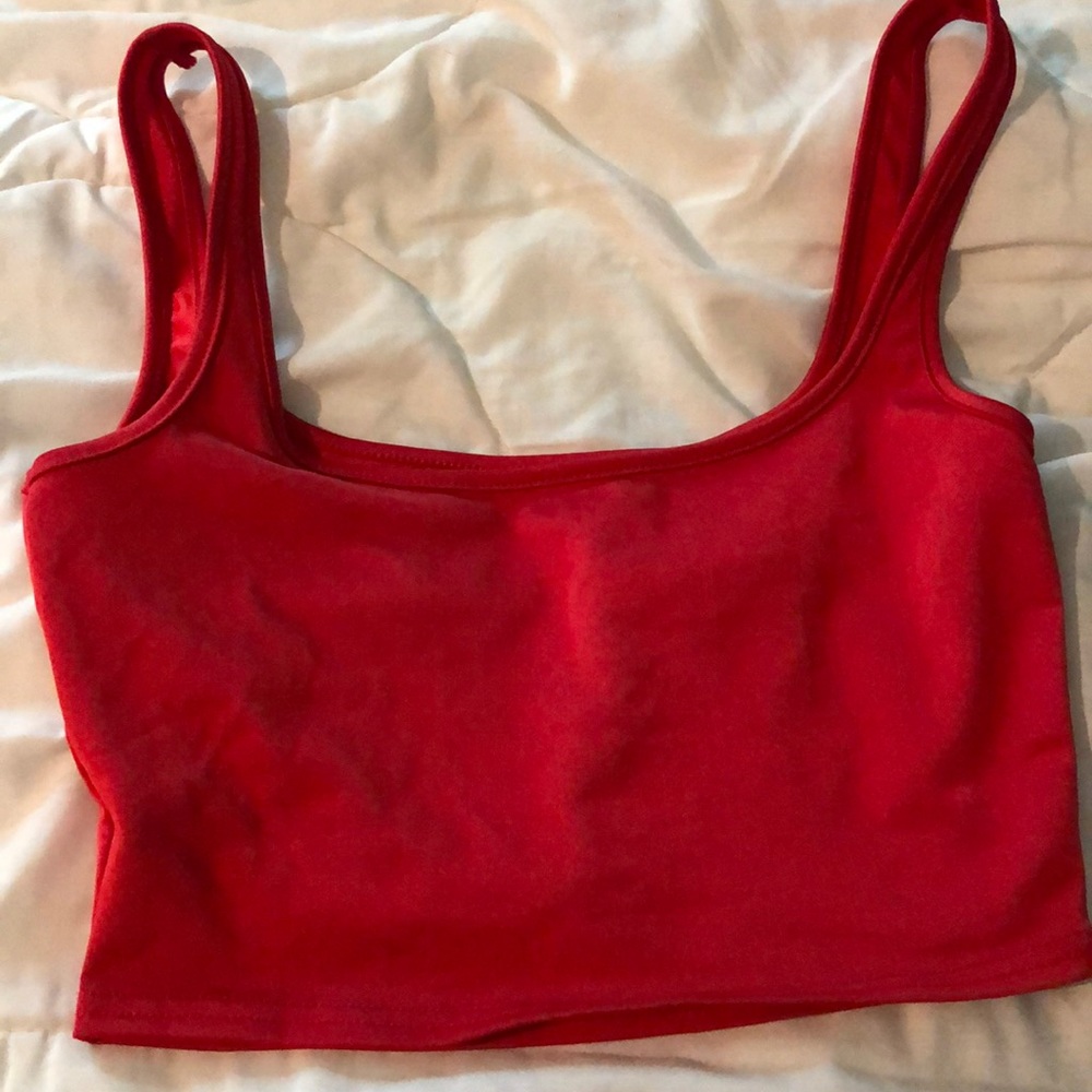 red crop top